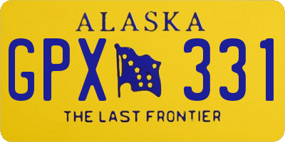 AK license plate GPX331