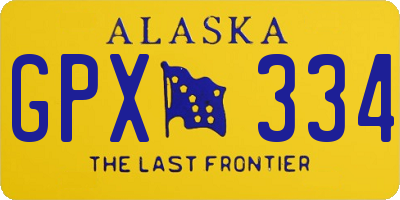 AK license plate GPX334