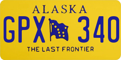 AK license plate GPX340