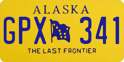 AK license plate GPX341