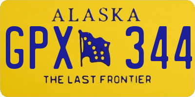 AK license plate GPX344