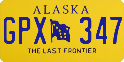AK license plate GPX347
