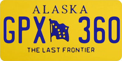 AK license plate GPX360