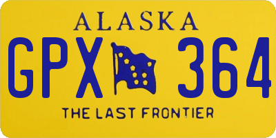 AK license plate GPX364