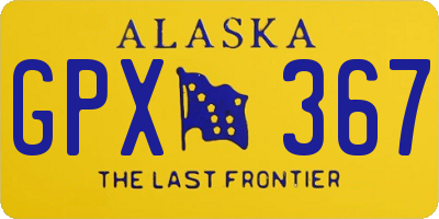AK license plate GPX367