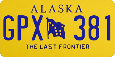 AK license plate GPX381