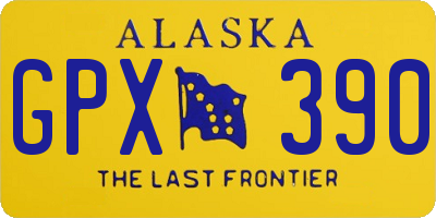 AK license plate GPX390