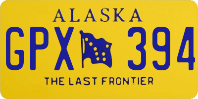AK license plate GPX394