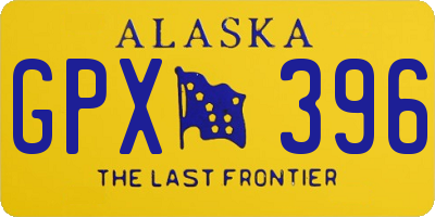AK license plate GPX396