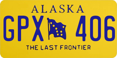 AK license plate GPX406