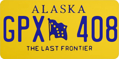 AK license plate GPX408