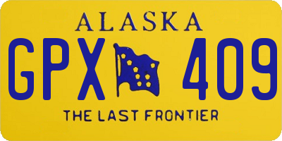AK license plate GPX409