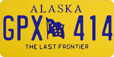 AK license plate GPX414