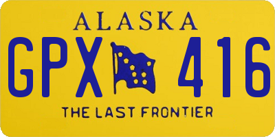 AK license plate GPX416