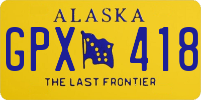 AK license plate GPX418