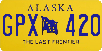 AK license plate GPX420