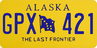 AK license plate GPX421