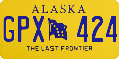 AK license plate GPX424