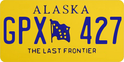 AK license plate GPX427