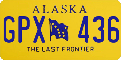 AK license plate GPX436