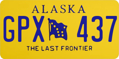 AK license plate GPX437
