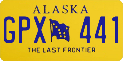 AK license plate GPX441
