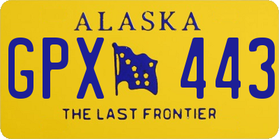 AK license plate GPX443