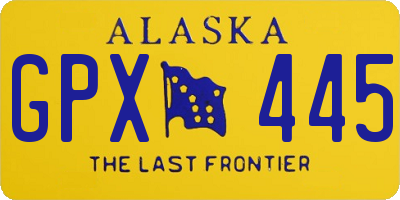 AK license plate GPX445