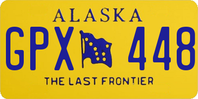 AK license plate GPX448