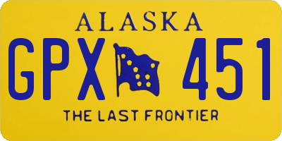 AK license plate GPX451