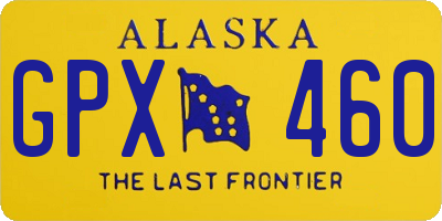 AK license plate GPX460