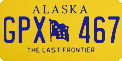 AK license plate GPX467