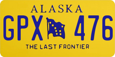 AK license plate GPX476