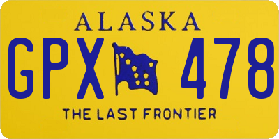 AK license plate GPX478