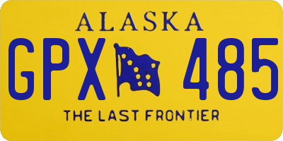 AK license plate GPX485