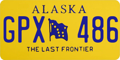 AK license plate GPX486