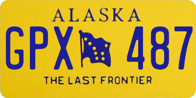 AK license plate GPX487