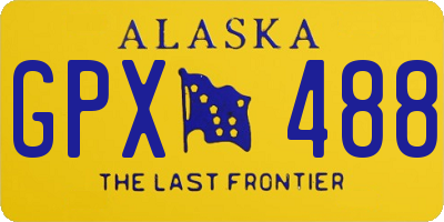 AK license plate GPX488