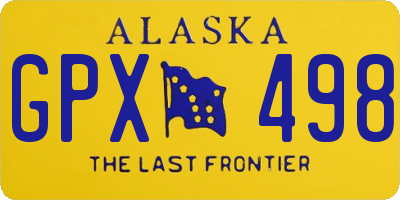 AK license plate GPX498