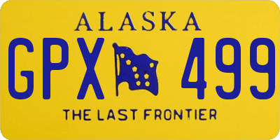 AK license plate GPX499