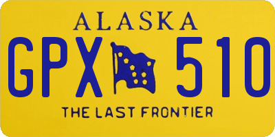 AK license plate GPX510