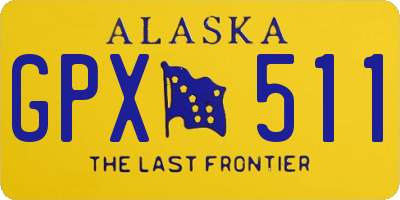 AK license plate GPX511