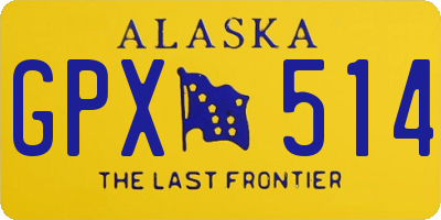 AK license plate GPX514
