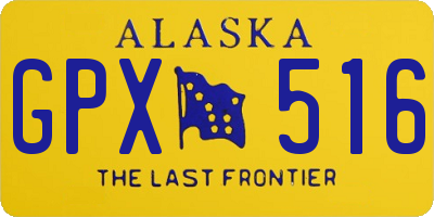 AK license plate GPX516