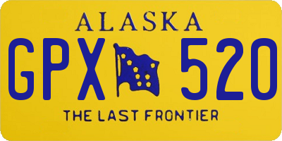 AK license plate GPX520