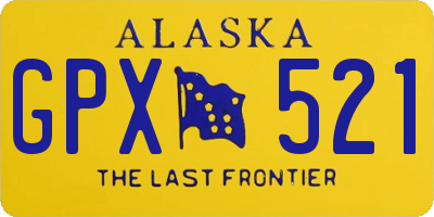 AK license plate GPX521