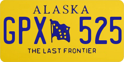 AK license plate GPX525