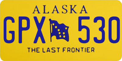 AK license plate GPX530