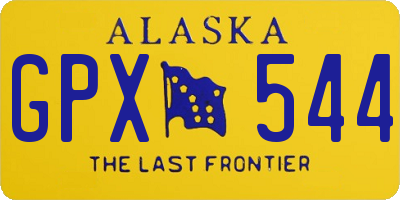 AK license plate GPX544