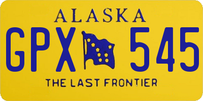 AK license plate GPX545